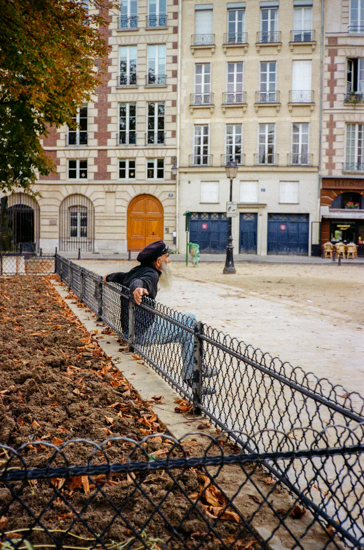 Elderly Man at Parisian Square