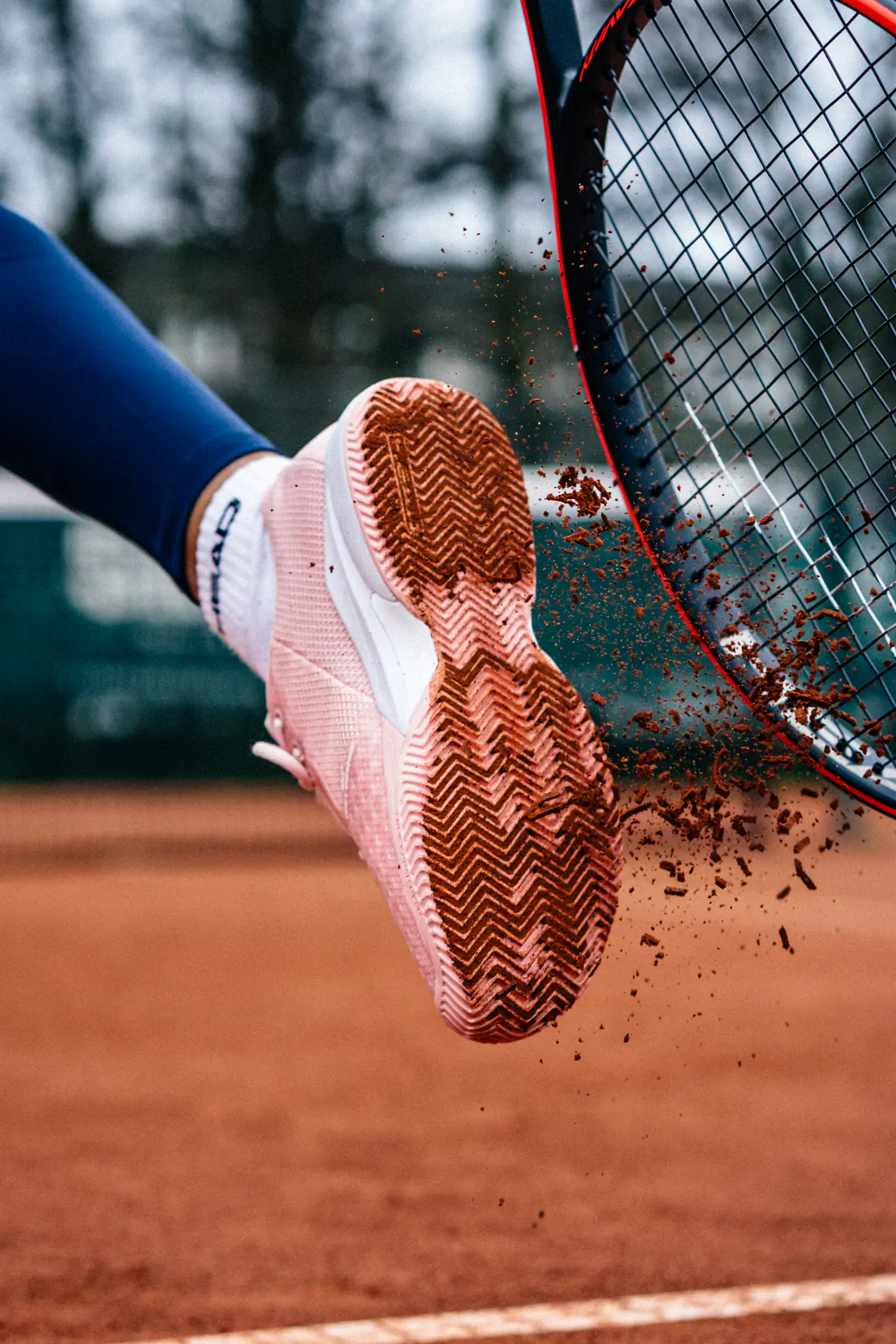 Clay Court Action, Shoe and Racket